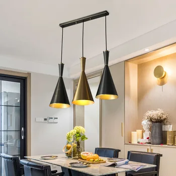 Lampada LED Hanglamp Nordic Postmodern Gold/Black Copper Restaurant Cafe Hanglamp Indoor Home Deco Light Fixtures