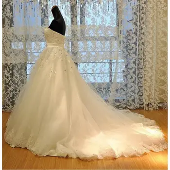 I individualne 2019 Novo Bijelo Donje Haljina Proljeće Ljeto Bez Rukava čipka-up Vestidos Vjenčanje Haljine Plus veličine