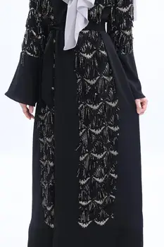 Nove Žene Šljokice Kićanka Dubai Kaftan Vanjski Kardigan Duga Haljina Muslimanska Abaja Джилбаб Ogrtač, Haljina je Islamska Odjeća Kimono sa Dugim Rukavima