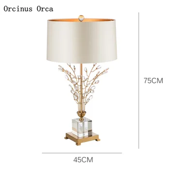 Američki luksuzni crystal branch lampe za istraživanje spavaća soba noćni lampe kreativna moda LED dekorativne lampe za čitanje