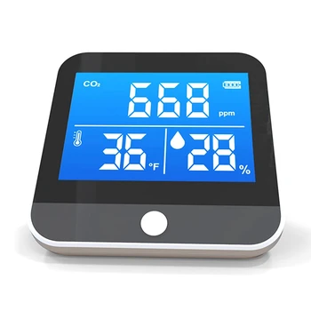 Prijenosni Monitor Kvalitete Zraka Temperatura Vlažnost Monitor Infracrveni NDIR CO2 Detektor Unutarnji CO2 Otkrivanje