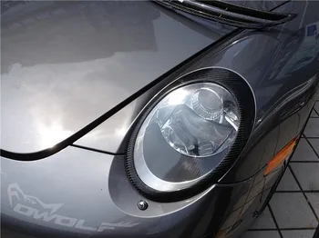 Pogodan za Porsche 05-11 911 997 karbonskih vlakana okvir lampe obrve