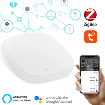 Tuya Zigbee Gateway Bridge Wireless Remote Control Smart Hub Via Smart Life APP Plug And Play Ručni Rad Alexa