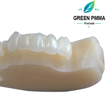 Točan materijal za zubne proteze boje vita A3.5 izmjenjivi PMMA za prijenosnih zubne proteze