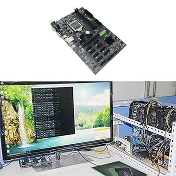 B250 BTC Rudar Matična Ploča s RGB Cpu Ventilator+Prekidač Kabel+SATA Kabel 12XGraphics Utor Za kartice LGA 1151 DDR4 za BTC