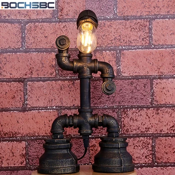 BOCHSBC Kreativni Robot Lampe za American Vintage Industrial Svjetla Vodovod E27 Stolne Svjetiljke za Ormar Spavaća soba Caffe Bar