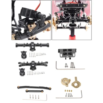 RC Metalno Kućište Prednje i Stražnje Osovine, Volan Žudnja i Servo za Aksijalne SCX24 90081 1:24 RC Rock Robot Car Spare Parts