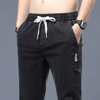 Muški Jesen Moda jednobojnu Korejski Stil Ravne Hlače Muške Harajuku Random Besplatno Srednje struka Divlji Slim Fit Olovka Hlače