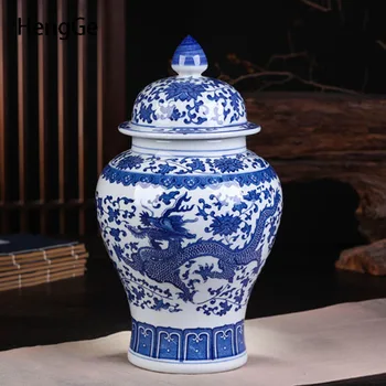 Keramika Čaj Organizator Retro Home Dekor Plavi i Bijeli Porculan Puerh Čaj Banke Dnevni boravak Uređenja Radne Površine Kanister Skup