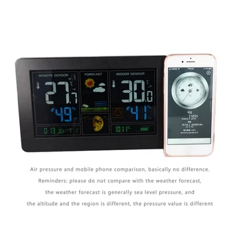 WiFi vremenska stanica Smart Weather Monitor Indoor Outdoor Temperature Humidity Barometric Digital Clock(EZ Plug)