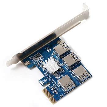 PCI-E To USB Adapter 4-Port PCI-E X1 To USB 3.0 Riser Card Extender Board Mining Accessory