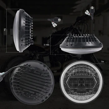7-Inčni 45 W Cijele Crne OSRAM LED prednja Svjetla Visokog Prigušeno Svjetlo DRL za Jeep Wrangler JK TJ LJ CJ Hummber H1 H2 (par)