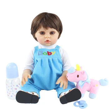 Popularna 48 CM Puna Silikonska Lutka Reborn Boy Baby Doll Za Djevojke 19 Cm Meki Vinil Odjeća Boneca Dječji rođendanski Poklon Dječja Igračka Za Kupanje
