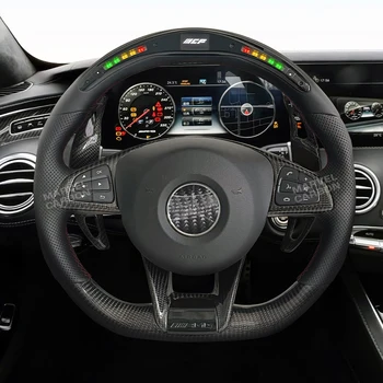 Volan naglašava prebacivanje LED vlakana ugljika pravi Zaslona MC AMG Mercedes-Benz