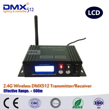 DHL Besplatna dostava,20 kom. bežični LCD DMX kontroler 2.4 g DMX 512 Bežični LCD DMX512 svjetlo faze