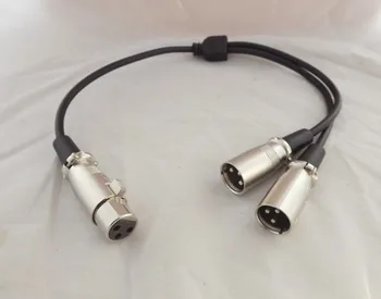 10шт 50cm Premium Ženski XLR Konektor Do 2 Dual XLR Priključak Mikrofon Audio Adapter Kabel