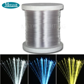 Maykit 500m/Rl 3pcs 1.0 mm Dia Holiday Lighting Diy Sparkle Neuromijelitis Fiber Optic Lighting for Waterfall Curtain With Ce Rohs