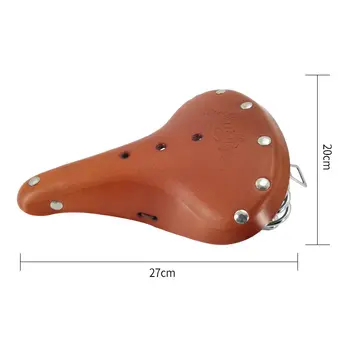 Pure Cowhide Bicycle Saddle Black/Brown Leather Vintage Bicycle Mekane With Springs Classic Road/Mountain Bicycle Seat For Women