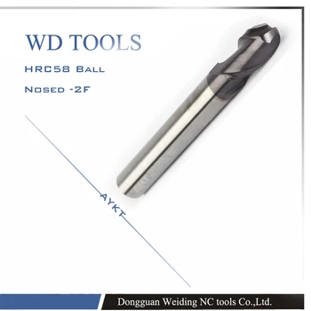 Stainess steel mills R8.0X32CX100X16Dx2F ball nose high efficiency 100 mm solid carbide end mill ball ends