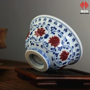 Fujiayao plava i bijela подглазурная crvena potisni ručno kopirati antičke keramike Цзиндэчжэнь