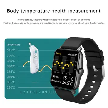 Pametni satovi Pametna Narukvica Bluetooth-kompatibilni Sat sa Pozivom Vodootporan Fitness Tracker Music Kontrola Mjerenje tjelesne Temperature